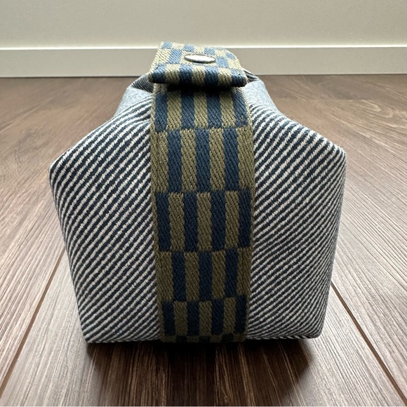 🆕 Hermes Bride-a-Brac H Natte Bicolor Wool Twill Vanity Case, Large Model - Picture 6 of 16